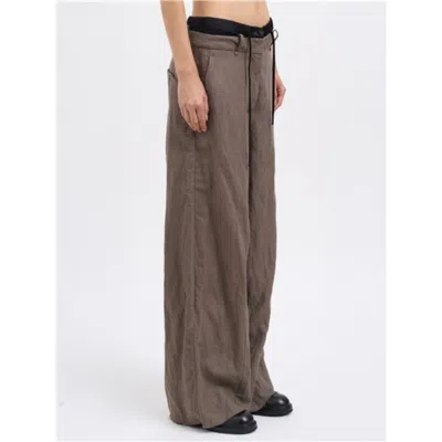 Masnada Drawstring Casual Pants In Brown