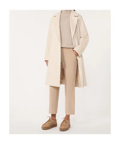 Weekend Max Mara Wool Wrap Coat In White