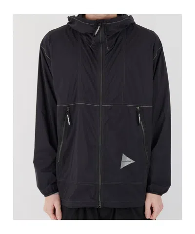 And Wander Pertex Windproof Jacket In Blue