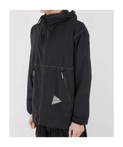 And Wander Pertex Windproof Jacket In Blue