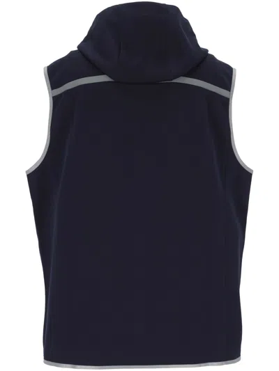 Brunello Cucinelli Hooded Gilet In Blue