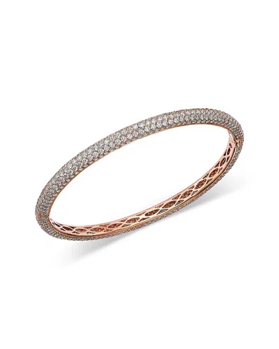 Roberto Coin 18k Rose Gold Diamond Classic Diamond Pave Bangle Bracelet In Gold