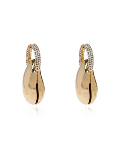 Tory Burch Huggie-fastening Drop Earrings In Gold