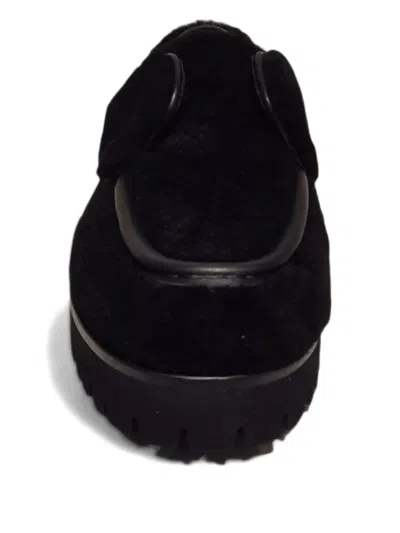 皮草边饰乐福鞋