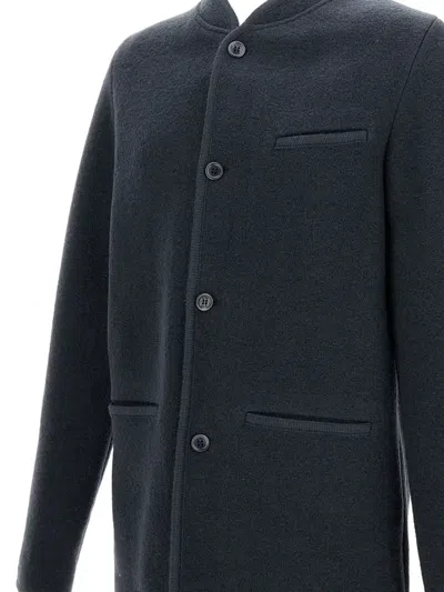 Rier Buttoned Coat In Black