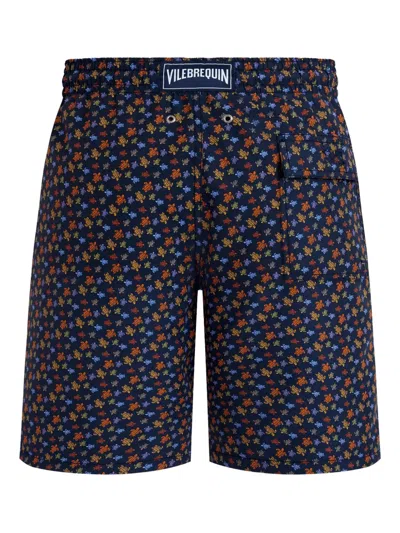Vilebrequin Men Long Swim Shorts Micro Ronde Des Tortues In Multi