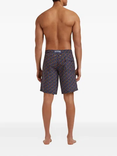 Vilebrequin Men Long Swim Shorts Micro Ronde Des Tortues In Multi
