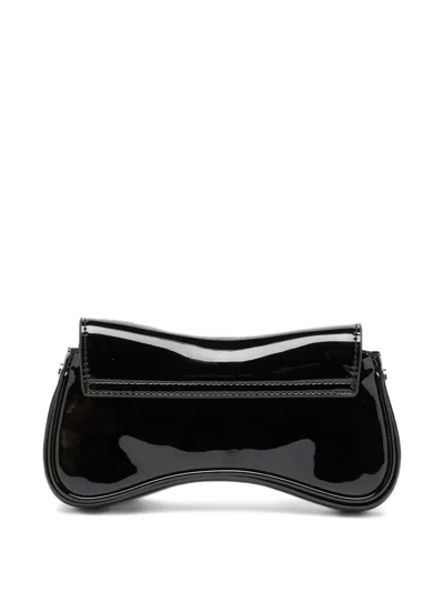 Diesel Play-small Crossbody Bag In Glossy Pu In Black