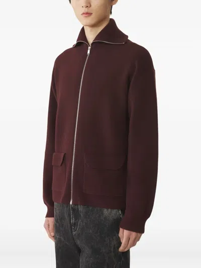 Lanvin Zip-fastening Cashmere Cardigan In Brown