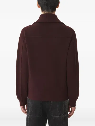 Lanvin Zip-fastening Cashmere Cardigan In Brown