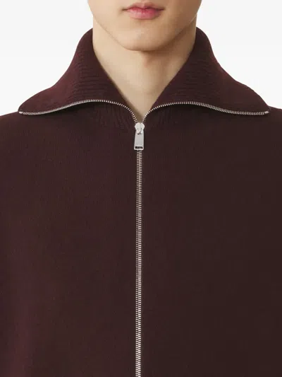 Lanvin Zip-fastening Cashmere Cardigan In Brown
