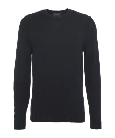Dondup Fine Knit Wool Pullover In Black