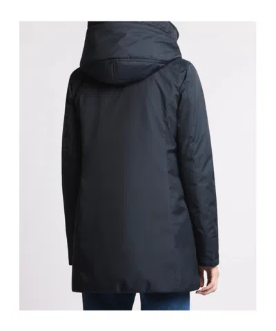 Fay Double-breasted Toggle Coat With Detachable Front Panel In Blue