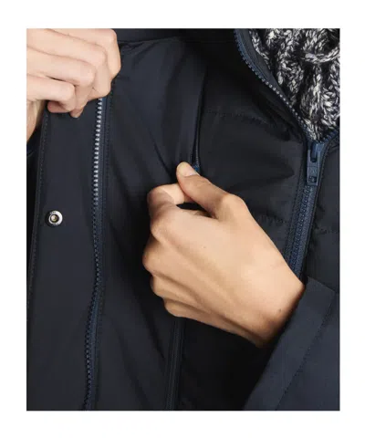 Fay Double-breasted Toggle Coat With Detachable Front Panel In Blue