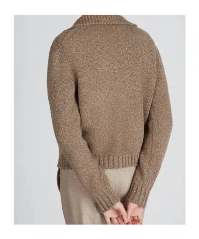 Zanone Collared Knitwear Cardigan Featuring Pockets In Brown