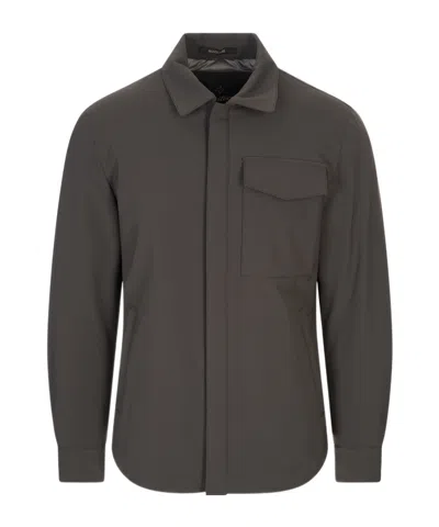Montecore Shirt-style Casual Jacket In Brown