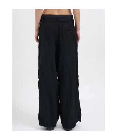 Masnada Drawstring Casual Pants In Black