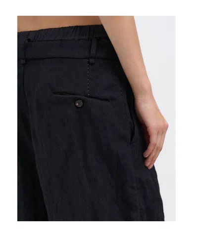 Masnada Drawstring Casual Pants In Black