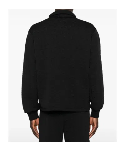 Gcds Cotton Zip-up Jacket In Black
