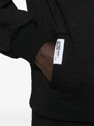 Gcds Cotton Zip-up Jacket In Black