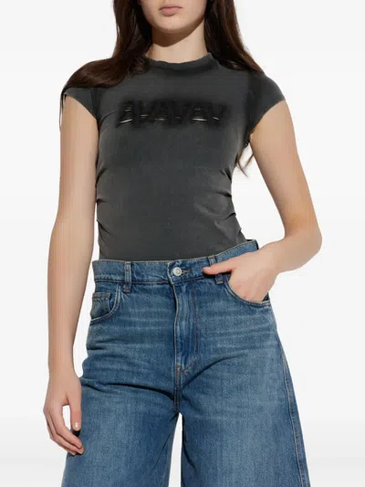 Avavav Baby T Shirt Cut Av Logo In Black