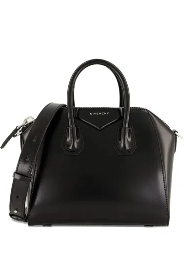Givenchy Mini Leather Handbag With Adjustable Strap In Black