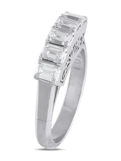 Pre-owned Lb Exclusive Platinum Diamond Ring In Silver
