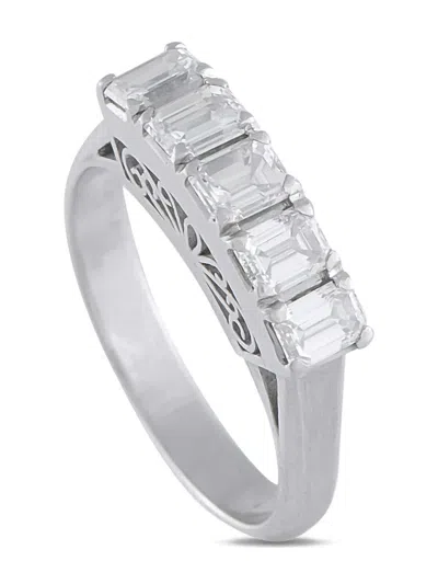 Pre-owned Lb Exclusive Platinum Diamond Ring In Silver