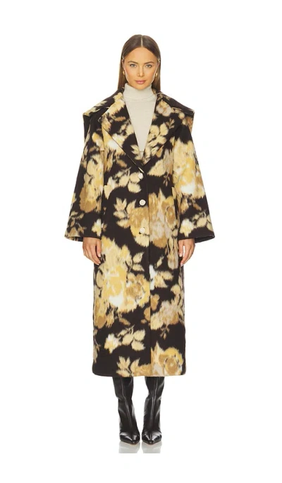 Cult Gaia Floral-print Button Coat In Multi