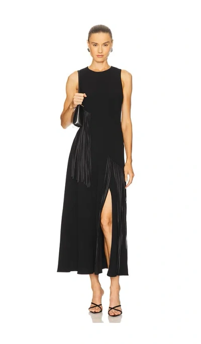 La Ligne Fringe Dress In Black