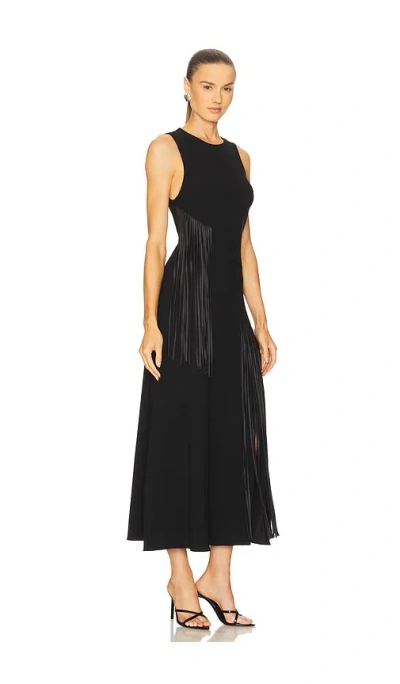 La Ligne Fringe Dress In Black