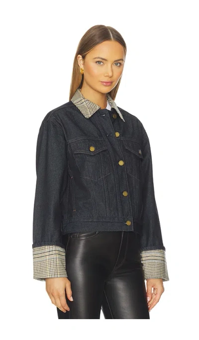 Rag & Bone Harriet Denim Trucker Jacket In Twilight Rinse Combo In Multi