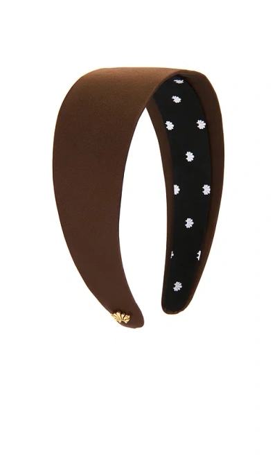 Lele Sadoughi Brigitte Wide Headband In Brown
