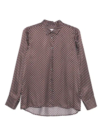 Robert Friedman Buttoned Patterned Blouse In Multi