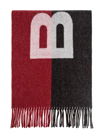 Bally Fringed Logo Scarf In Multi
