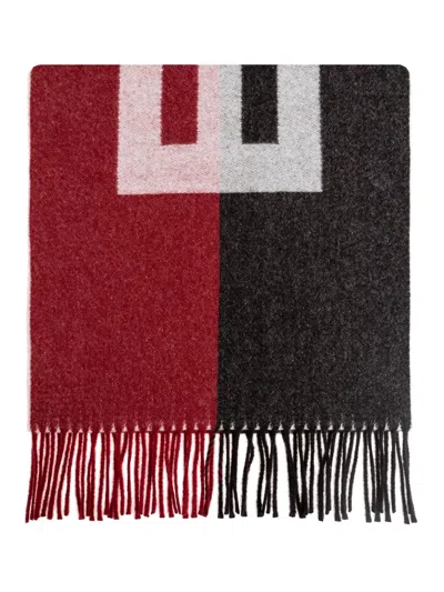 Bally Fringed Logo Scarf In Multi
