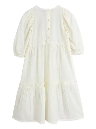 Mini Rodini Embroidered Tiered Dress In Multi