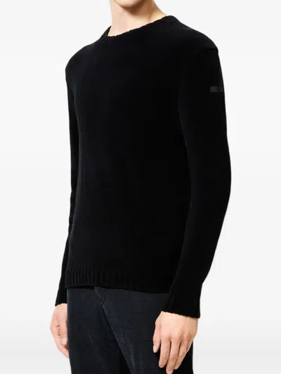 Rrd Amos Perlupin Round Knit In Black