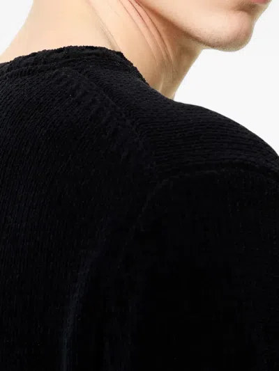 Rrd Amos Perlupin Round Knit In Black