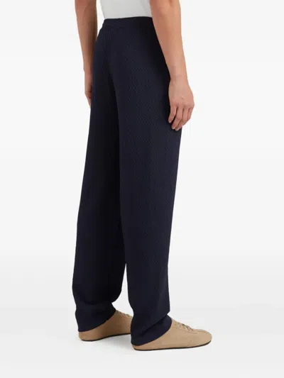 Che Textured Drawstring Trousers In Blue