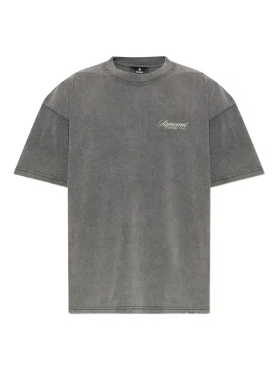 Represent Logo-print Short-sleeve T-shirt In Gray