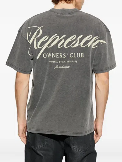 Represent Logo-print Short-sleeve T-shirt In Gray