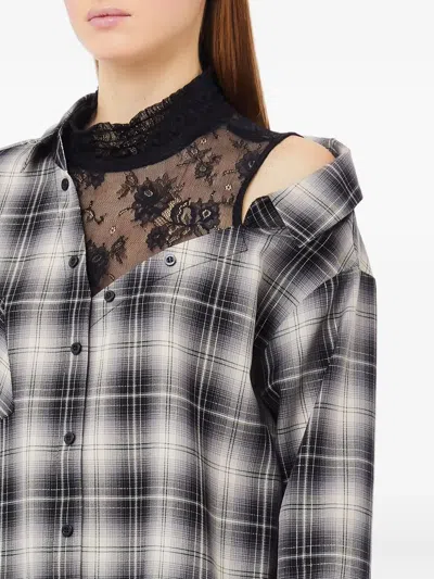 Liu •jo Check Pocket Top In Gray