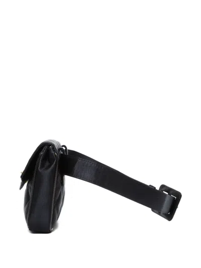 Pre-owned Chanel 1994-1996 Matelassé Beltbag In Black