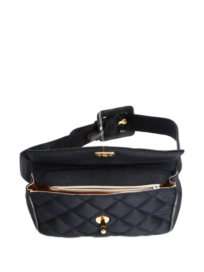 Pre-owned Chanel 1994-1996 Matelassé Beltbag In Black