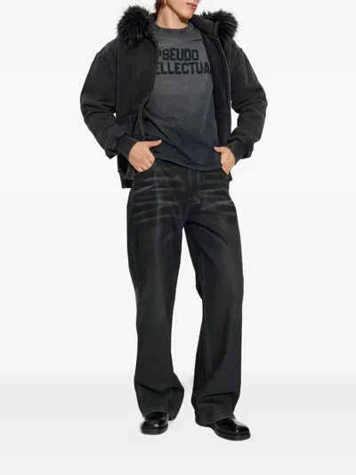 Misbhv Austin Coated Jeans In Black