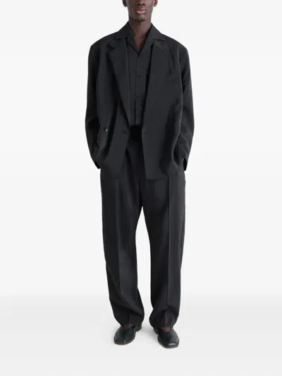 Lemaire Single-breasted Blazer In Black