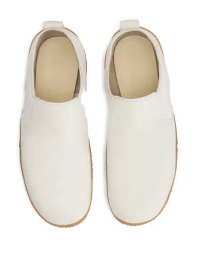 Lemaire Elastic-insert Round-toe Slip-on Sneakers In Neutral