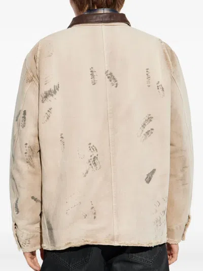 Misbhv Marfa Pocket Ripped Jacket In Neutral
