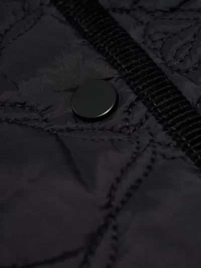 Loveshackfancy Quilted Bow Jacket In Black